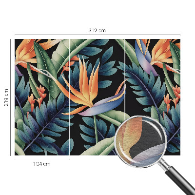 Fotobehang woonkamer met paradijs‑thema