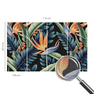 Fotobehang woonkamer met paradijs‑thema