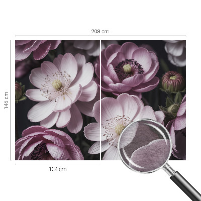 Naadloos fotobehang met een bloemig elegant motief