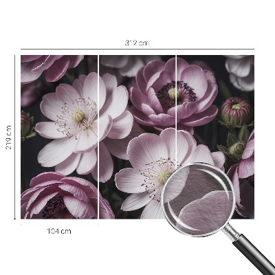Naadloos fotobehang met een bloemig elegant motief