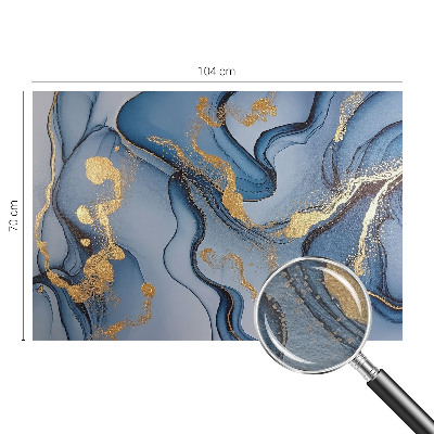 Modern fotobehang voor de woonkamer met blauwe golven als motief