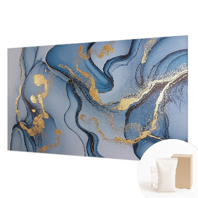 Modern fotobehang voor de woonkamer Blauwe golven