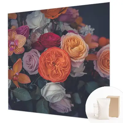 Hoogwaardig fotobehang met een kleurrijk boeket