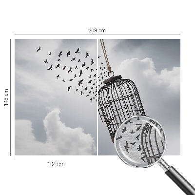 Kwalitatief fotobehang met een motief van vliegende vogels