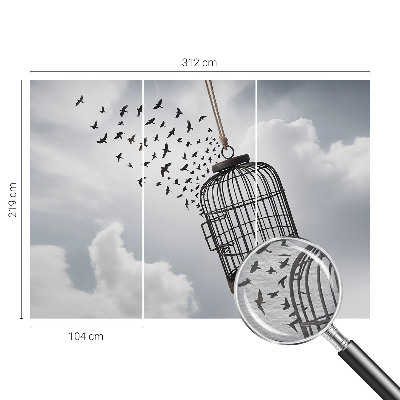 Kwalitatief fotobehang met een motief van vliegende vogels