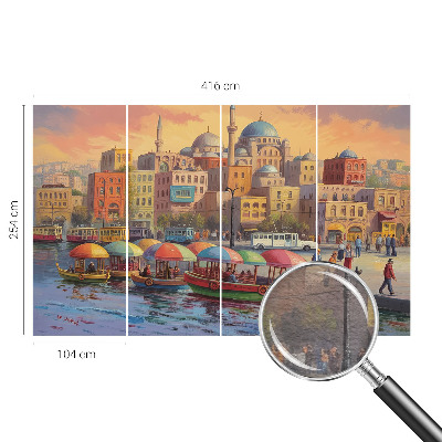 Sfeervol fotobehang Stedelijke kust