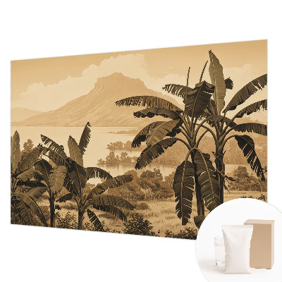 Modern fotobehang voor de woonkamer met een tropisch panoramauitzicht