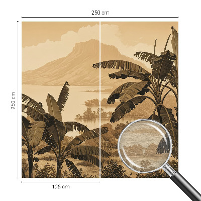 Modern fotobehang voor de woonkamer Tropisch panorama