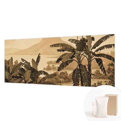 Modern fotobehang voor de woonkamer met een tropisch panoramauitzicht