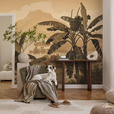 Modern fotobehang voor de woonkamer Tropisch panorama