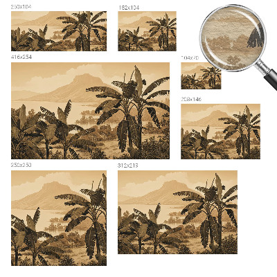 Modern fotobehang voor de woonkamer Tropisch panorama