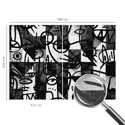 Uniek fotobehang Chaos tekenen