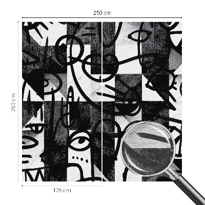 Uniek fotobehang Chaos tekenen