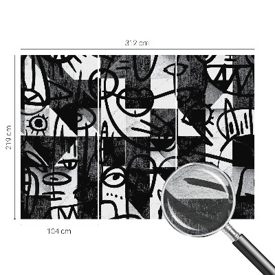 Uniek fotobehang Chaos tekenen