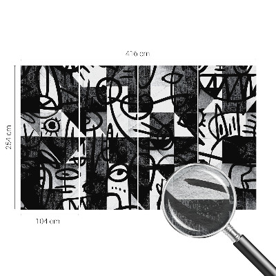 Uniek fotobehang Chaos tekenen