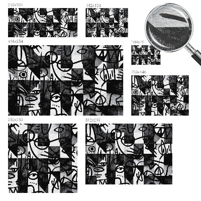 Uniek fotobehang Chaos tekenen