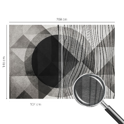 Vliesbehang fotobehang met abstracte vormen