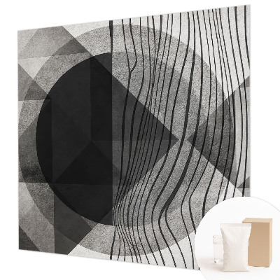 Vliesbehang fotobehang met abstracte vormen