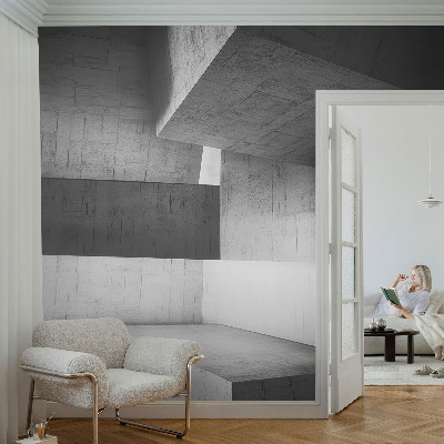 Groot fotobehang met geometrische sculpturen