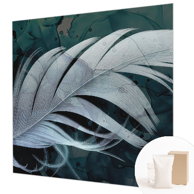Fotobehang vliesbehang met een etherische veer als motief