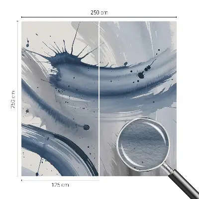 Vliesbehang fotobehang woonkamer met artistieke penseelstreken als decoratie