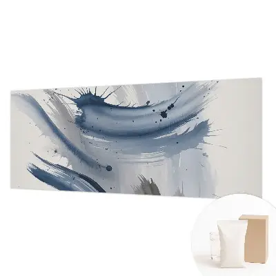 Vliesbehang fotobehang woonkamer met artistieke penseelstreken als decoratie