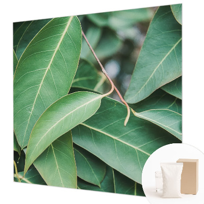 Fotobehang vlies met een patroon van groene bladeren