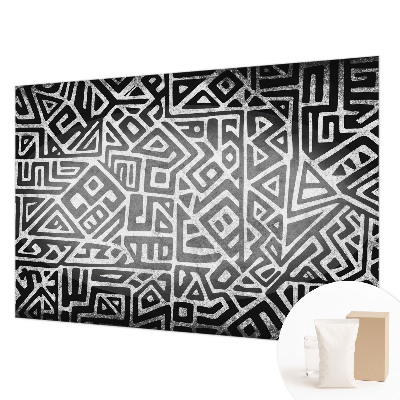 Naadloos fotobehang met een geometrisch doolhofmotief