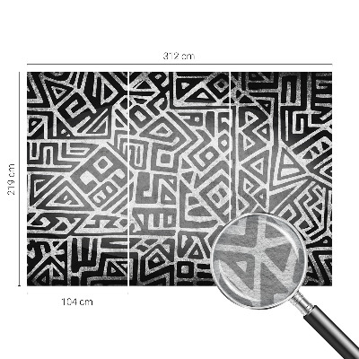 Naadloos fotobehang met een geometrisch doolhofmotief
