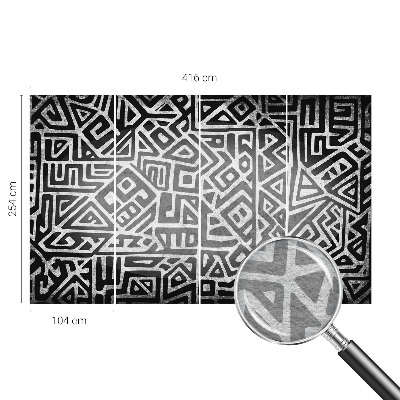 Naadloos fotobehang met een geometrisch doolhofmotief
