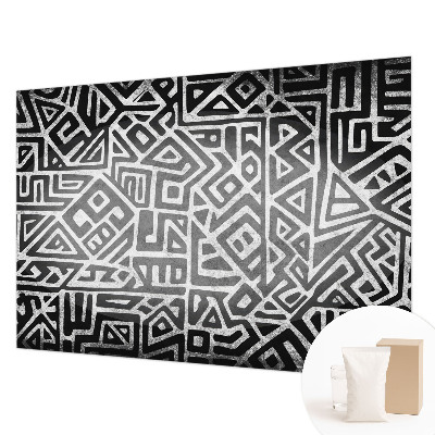 Naadloos fotobehang met een geometrisch doolhofmotief