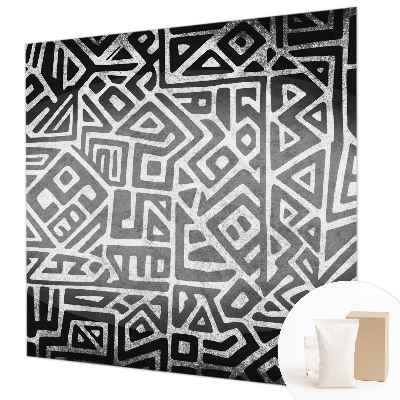 Naadloos fotobehang met een geometrisch doolhofmotief