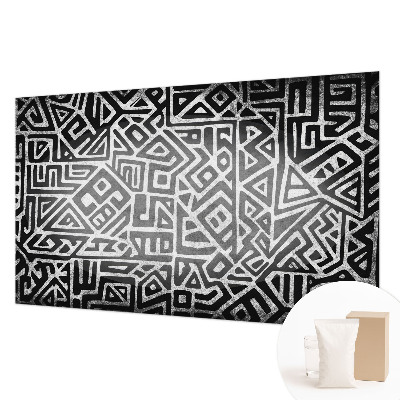 Naadloos fotobehang met een geometrisch doolhofmotief