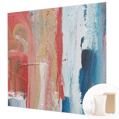 Fotobehang woonkamer met kleurrijke abstracties