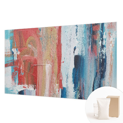 Fotobehang woonkamer met kleurrijke abstracties
