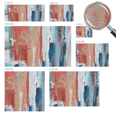 Fotobehang woonkamer met kleurrijke abstracties
