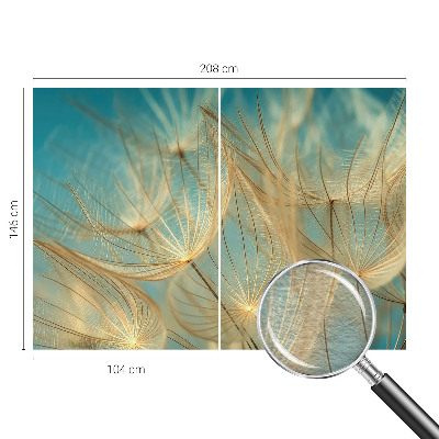 Fotobehang voor slaapkamer Etherische paardenbloemen