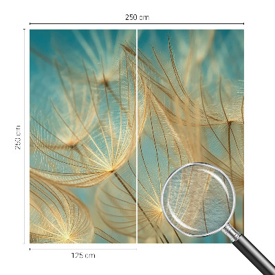 Fotobehang voor slaapkamer Etherische paardenbloemen