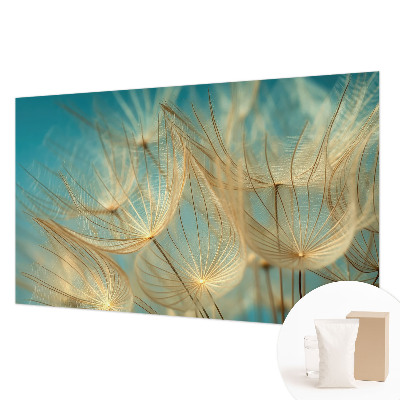 Fotobehang voor slaapkamer Etherische paardenbloemen