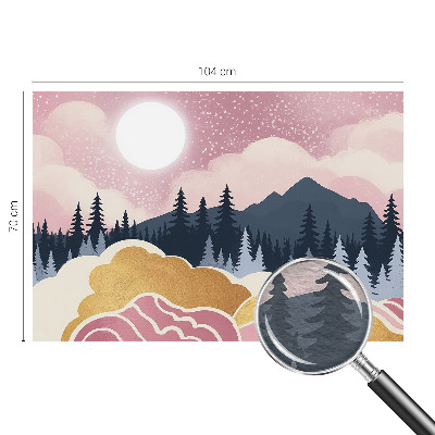 Fotobehang voor de slaapkamer Roze zonsondergang