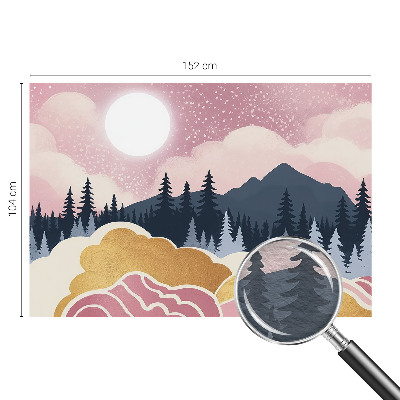 Fotobehang voor de slaapkamer Roze zonsondergang