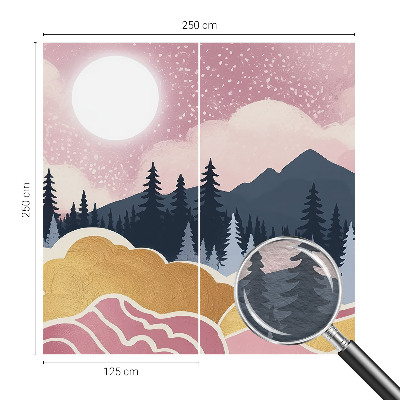 Fotobehang voor de slaapkamer Roze zonsondergang