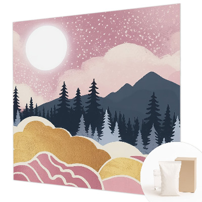 Fotobehang voor de slaapkamer Roze zonsondergang