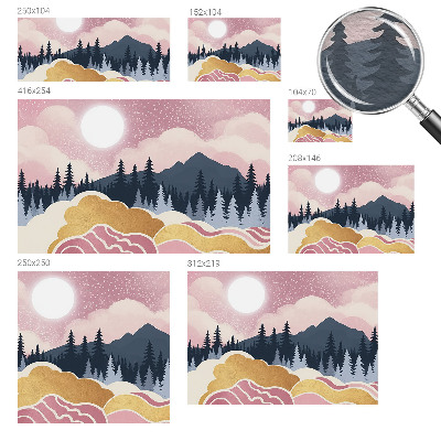 Fotobehang voor de slaapkamer Roze zonsondergang