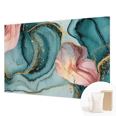 Hoogwaardig fotobehang met artistieke golvende lijnen als patroon