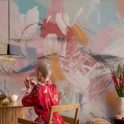 Groot fotobehang met een harmonieuze abstracte afbeelding