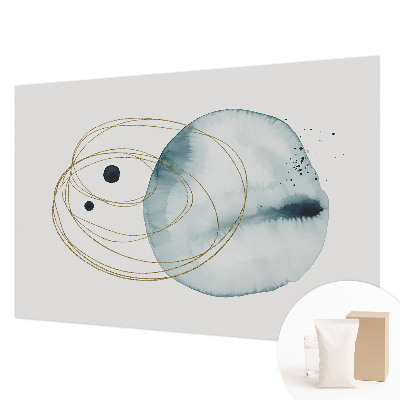 Premium fotobehang met een abstracte verbindingsprint