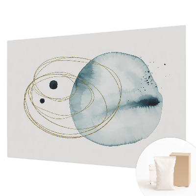 Premium fotobehang met een abstracte verbindingsprint