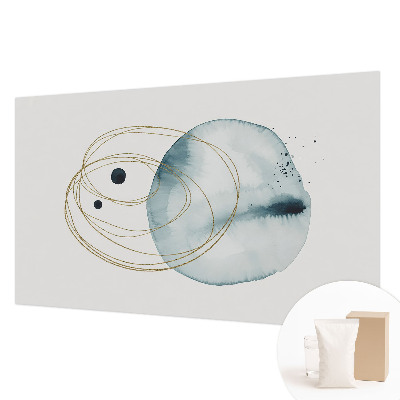 Premium fotobehang met een abstracte verbindingsprint