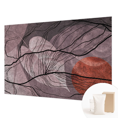 Sfeervol fotobehang met een energetische abstracte print